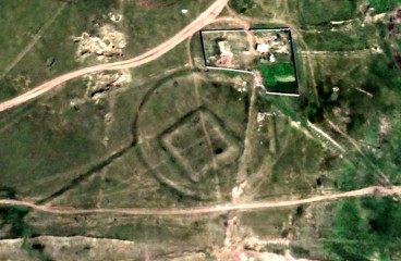 Бугутурское городище&#44; спутниковый снимок