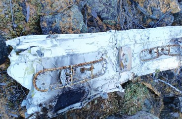 Обломки на месте крушения самолета ТУ-104