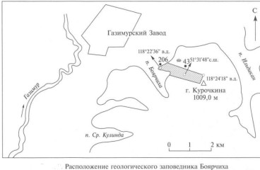 Расположение геологического заповедника Боярчиха